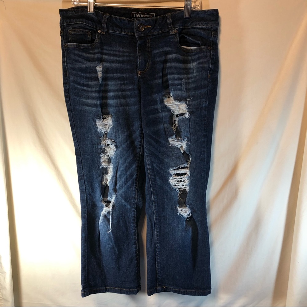CATO Premium women’s Capri blue jeans modern 14